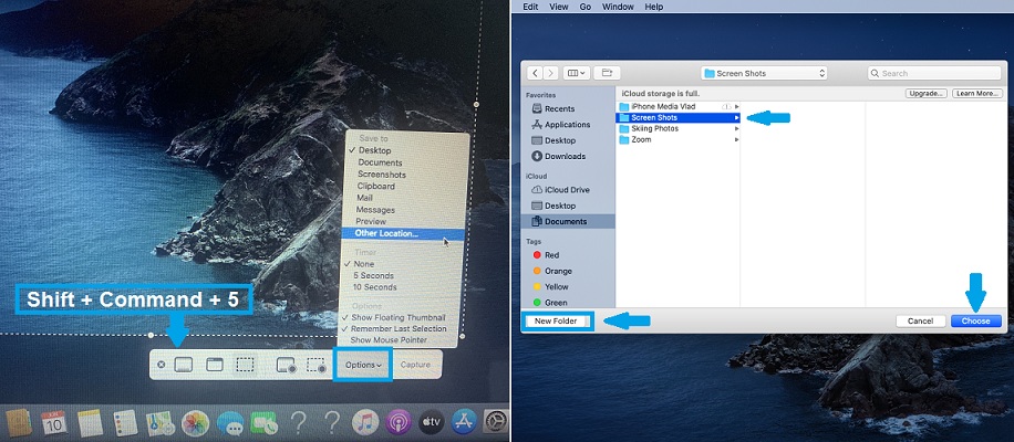 change command for snapshot on mac